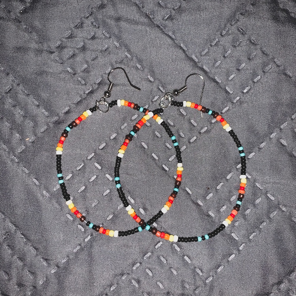 ‘Ragweed’ Seed Bead Earrings